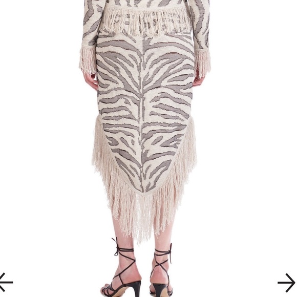 STAUD Maltese zebra print midi Skirt - Picture 1 of 10